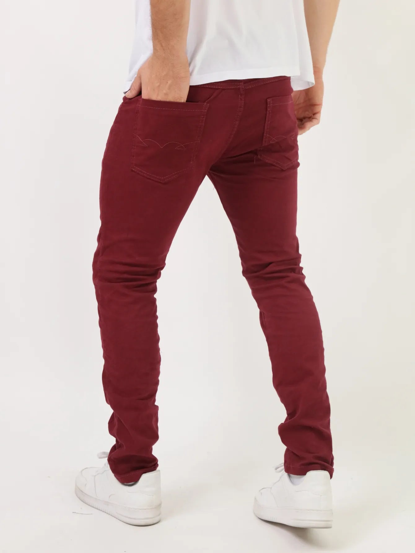 Calça Masculina Sarja Brim Slim com Lycra