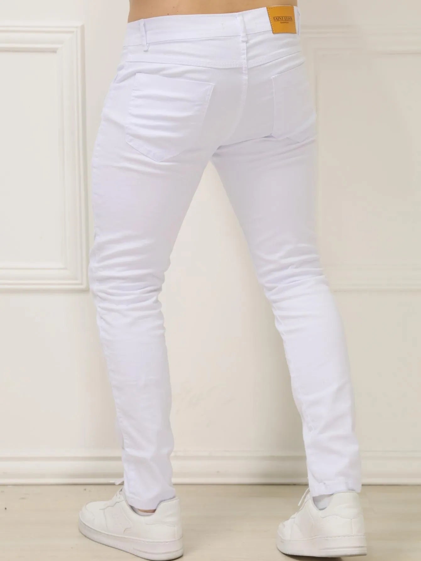 Calça Masculina Sarja Brim Slim com Lycra