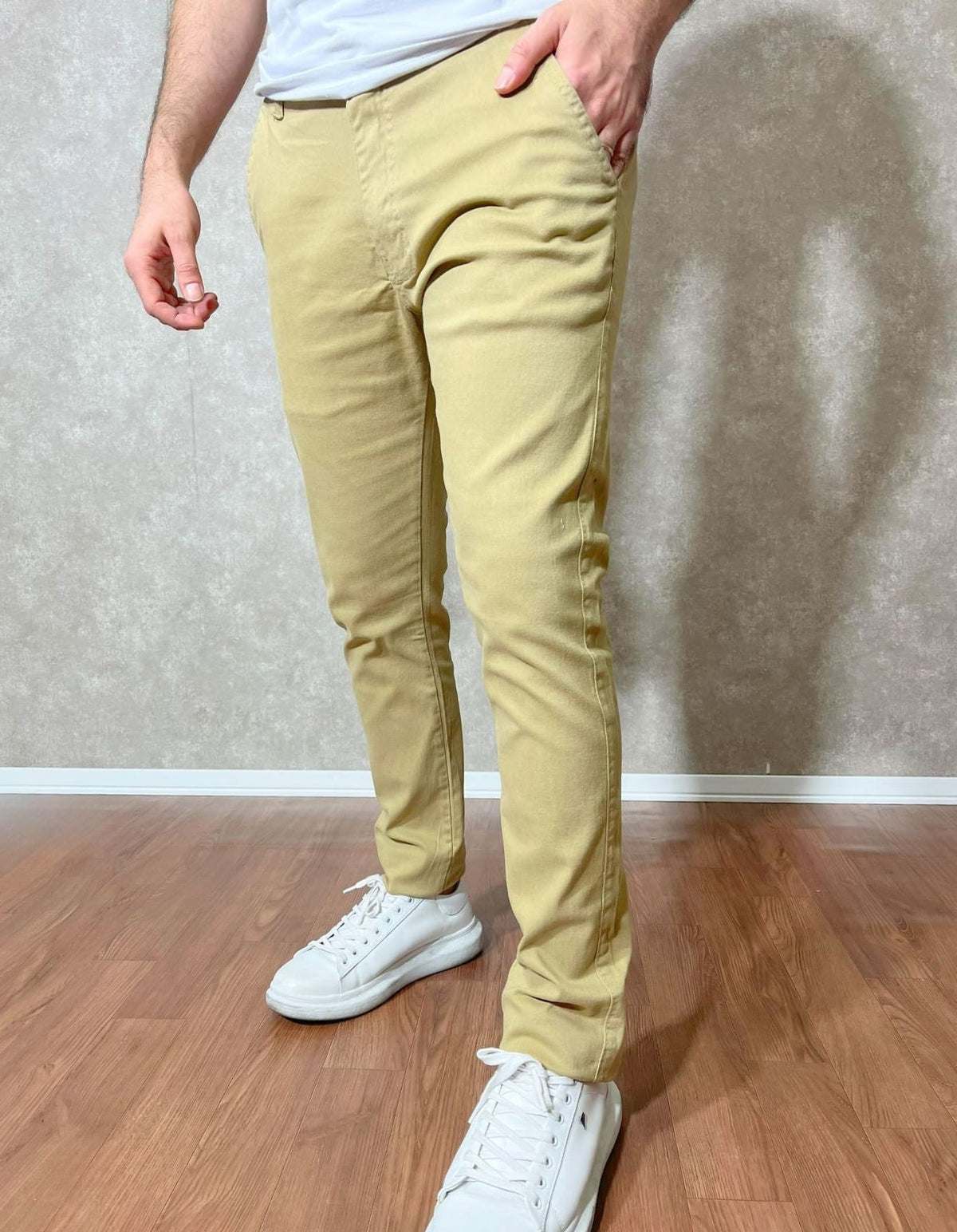 Calça alfaiataria sarja masculina esporte fino