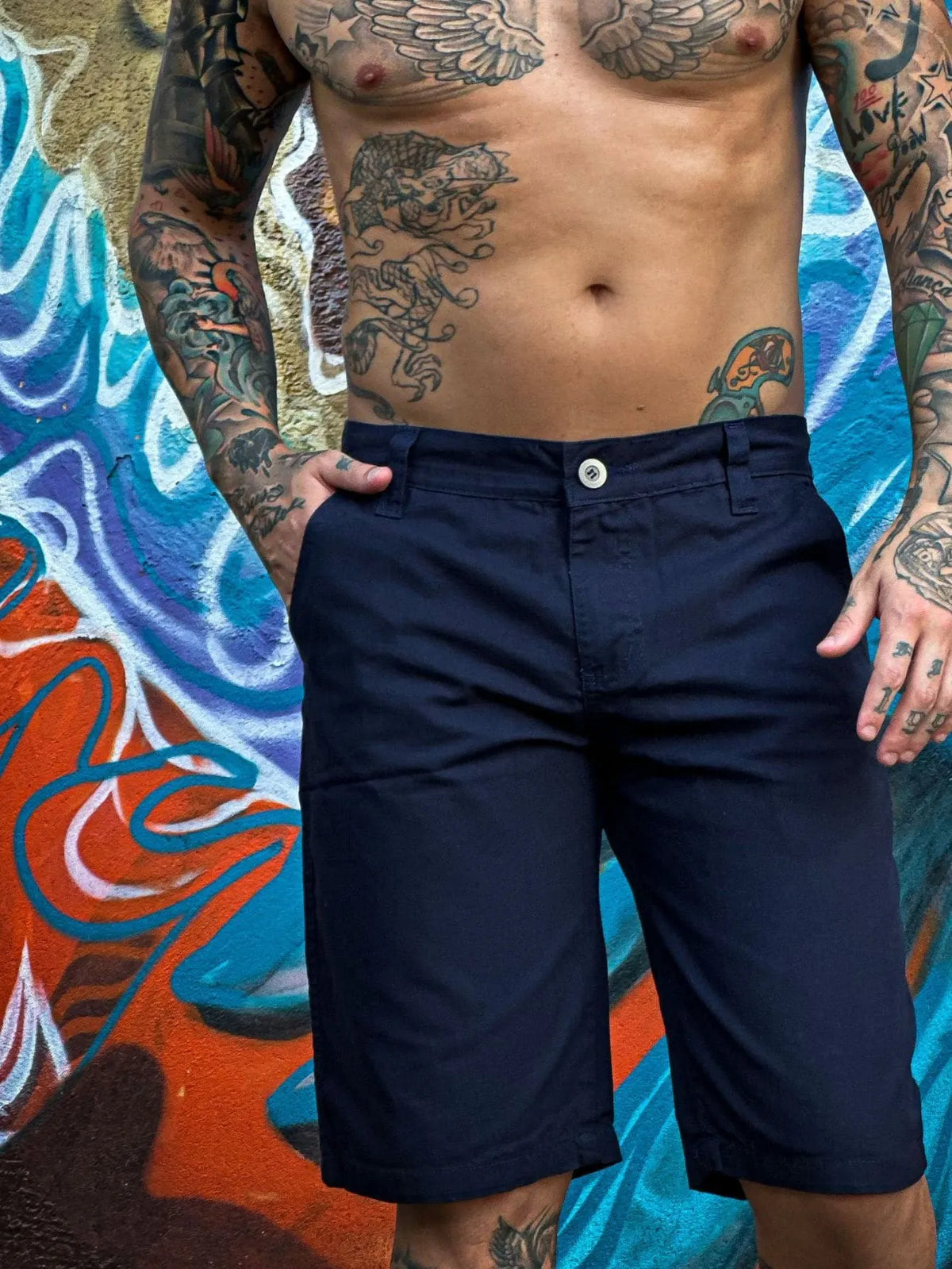 Bermuda masculina em sarja