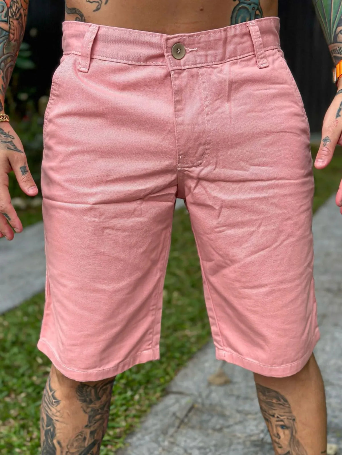 Bermuda masculina em sarja