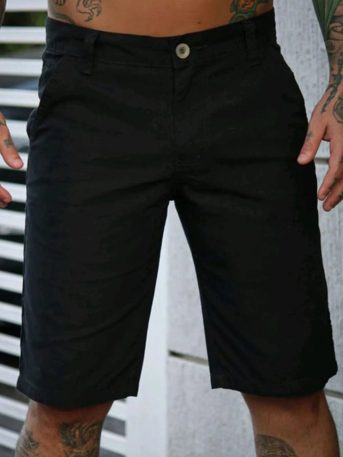 Bermuda masculina em sarja
