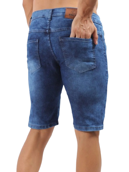 Bermuda jeans masculina tradicional