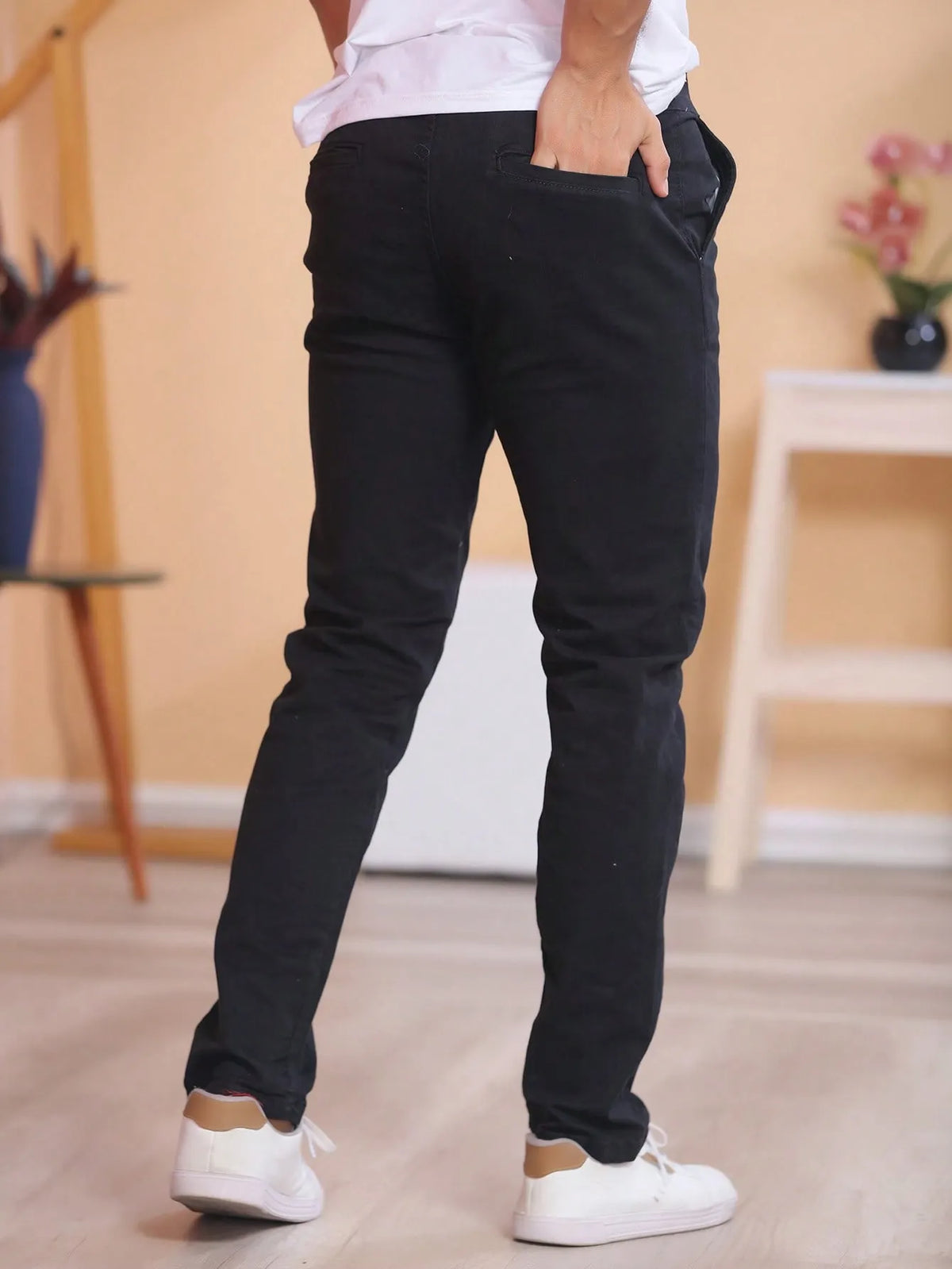 Calça sarja masculina sport fino
