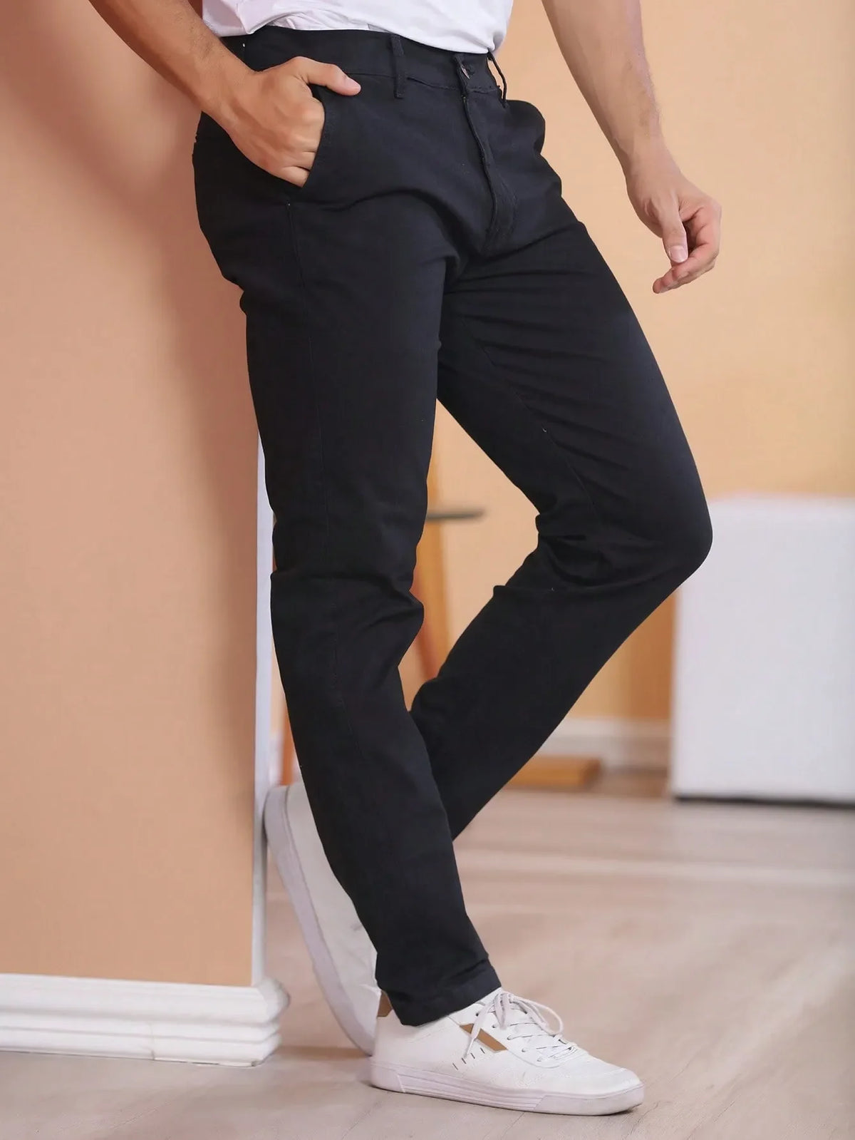 Calça sarja masculina sport fino