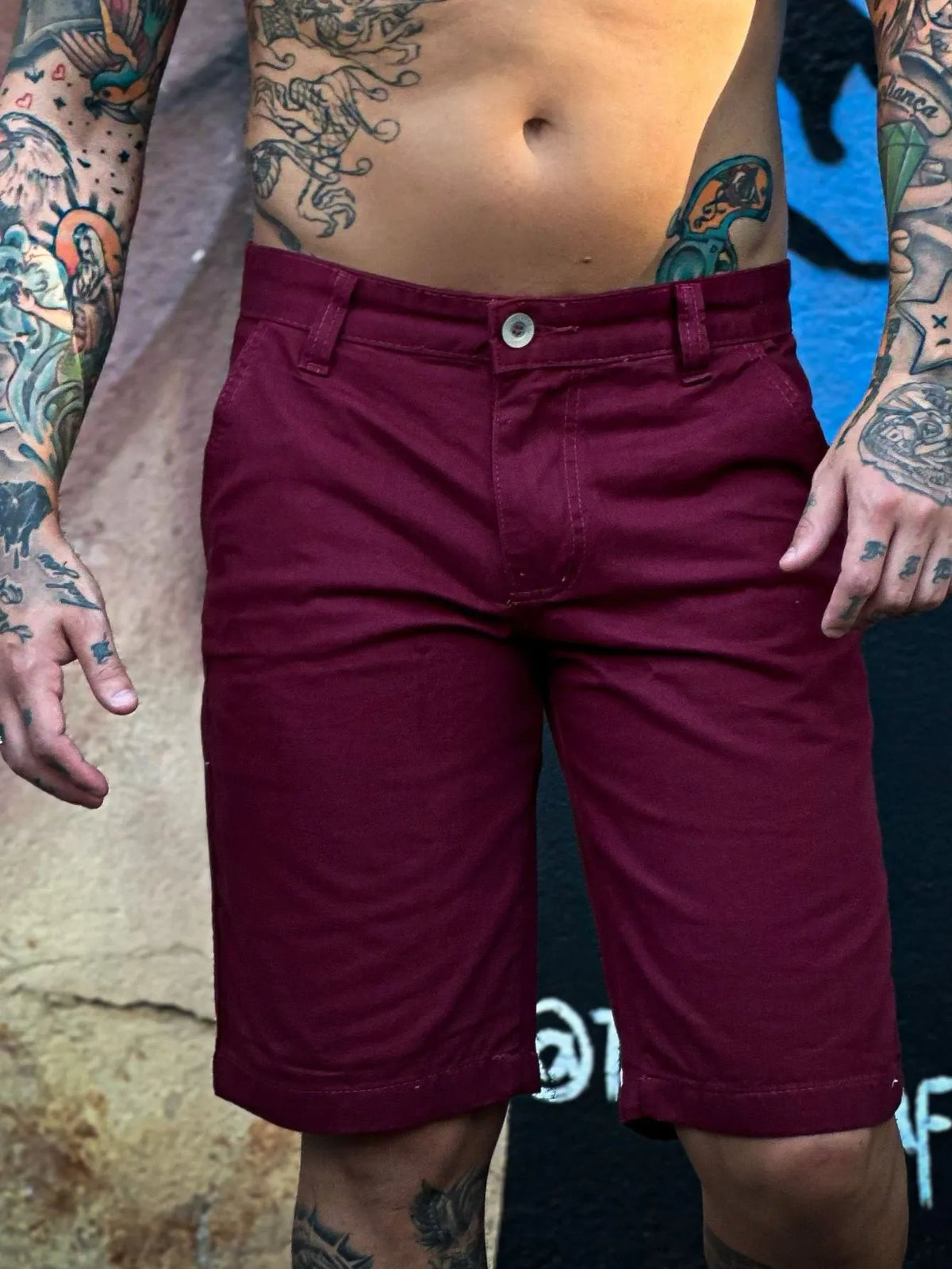 Bermuda masculina em sarja