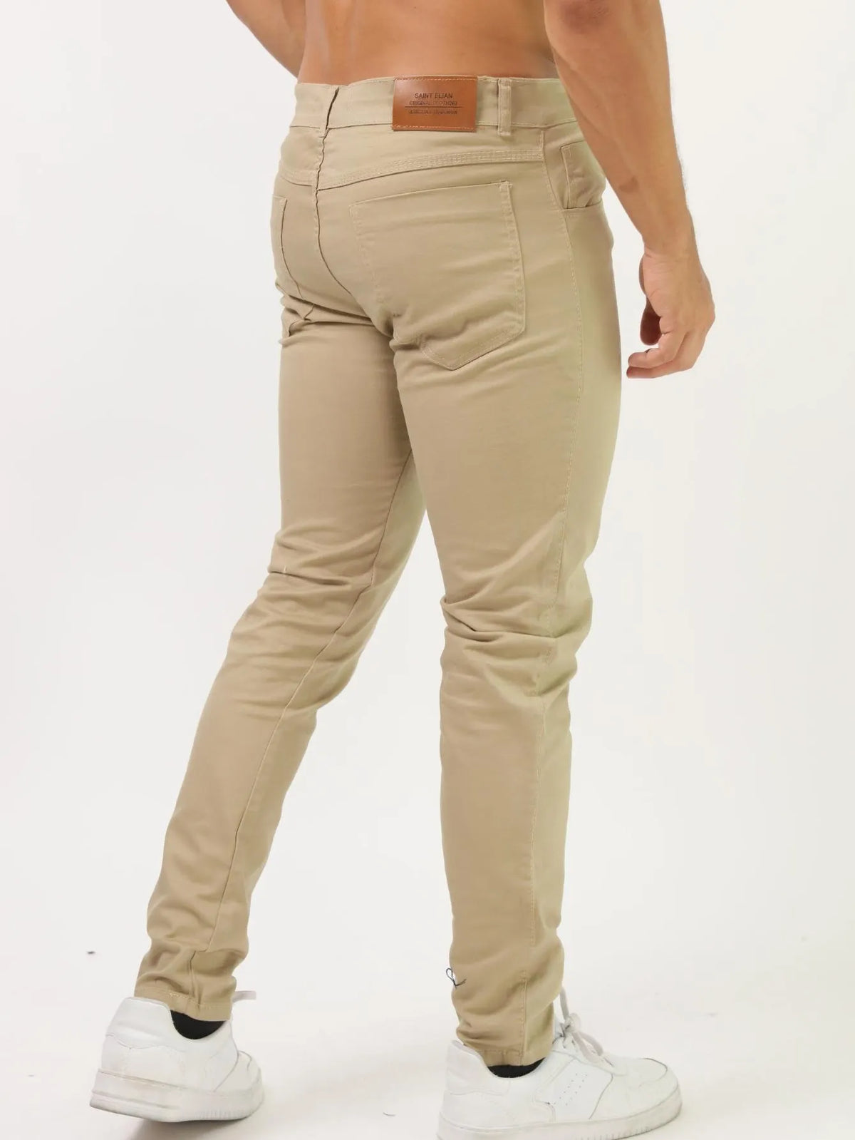 Calça Masculina Sarja Brim Slim com Lycra