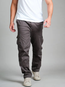 Calca cargo sarja masculino com elásticos